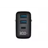 Oplader HAVIT UCLE001 EU GaN driepoorts 30 W zwart — compacte USB-oplader met 3 aansluitingen