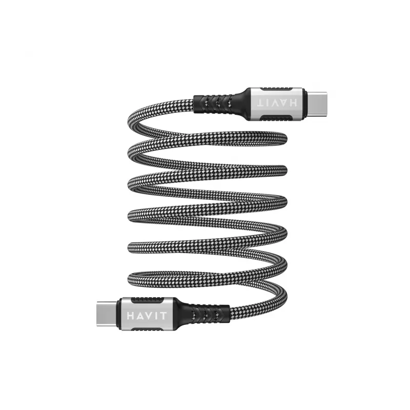 Havit CB6297 magnetische kabel USB Type-C naar USB Type-C 1m zwart