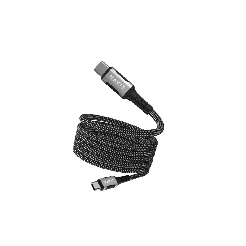 Havit CB6297 magnetische kabel USB Type-C naar USB Type-C 1m zwart