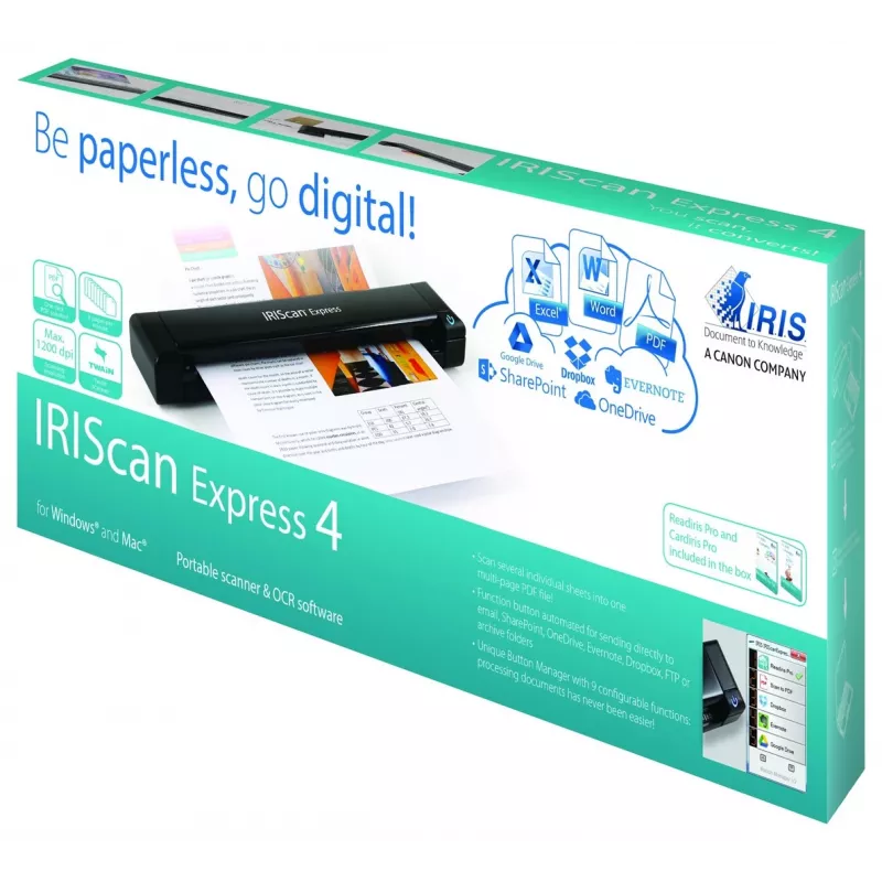 I.R.I.S. IRIScan Express 4 documentenscanner 1200 x 1200 DPI A4 zwart