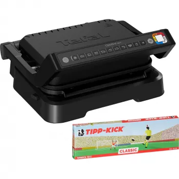 Tefal contactgrill, grillplaat geribbeld, afneembaar, grillplaat: 30x20 cm, antiaanbaklaag, a (1446348)