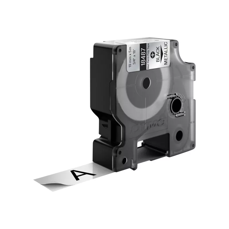 DYMO 19 mm RHINO Permanent Polyester - zwart op grijs - polyester - D1 - België - doos (S0718200)