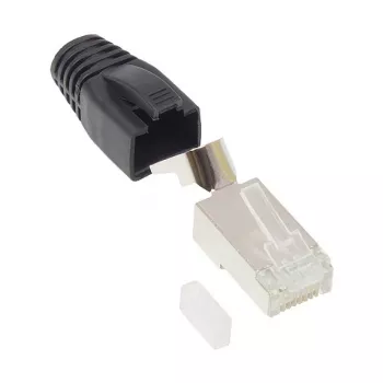 Alcasa Good Connections RJ45 netwerkstekker - Cat. 6A / 500 MHz - 50er voordeelset - AFGESCHERMD - voor Cat.7 ruwe kabel - Cat. 6A - Cat.6 kabel - 50µ verguld