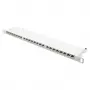Patchpanel 48,30cm (19) Cat. 6A, 24-poorts, 0,5 HE, STP afgeschermd, gereedschapsloos openen, zuiver wit (RAL9010), Go (GC-N0143)