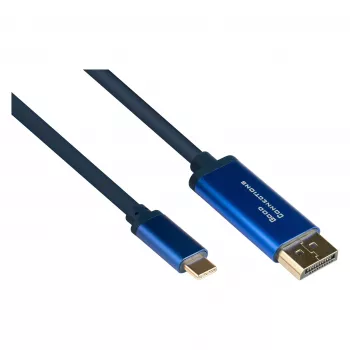 Alcasa 4812-CSF015B 1,5 m adapterkabel USB-C naar DisplayPort, stekker - stekker, recht (4812-CSF015B)