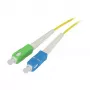 Synergy 21 glasvezel-1-vezel-patchk. 1.0mtr.SC-SC(APC) - 9/125u - OS2 - G657A2 - AD=2mm - flexibele knikbeschermingshuls (S215731)