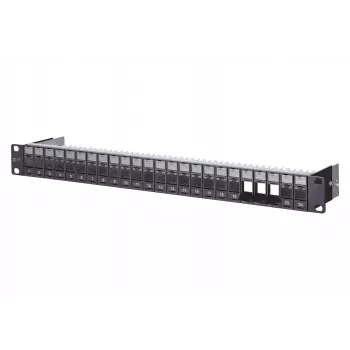 METZ CONNECT BTR E-DAT C6A-module 24 poort 180°M - patchpanel - zwart - 1U - 24 poorten (130920-BK-E)