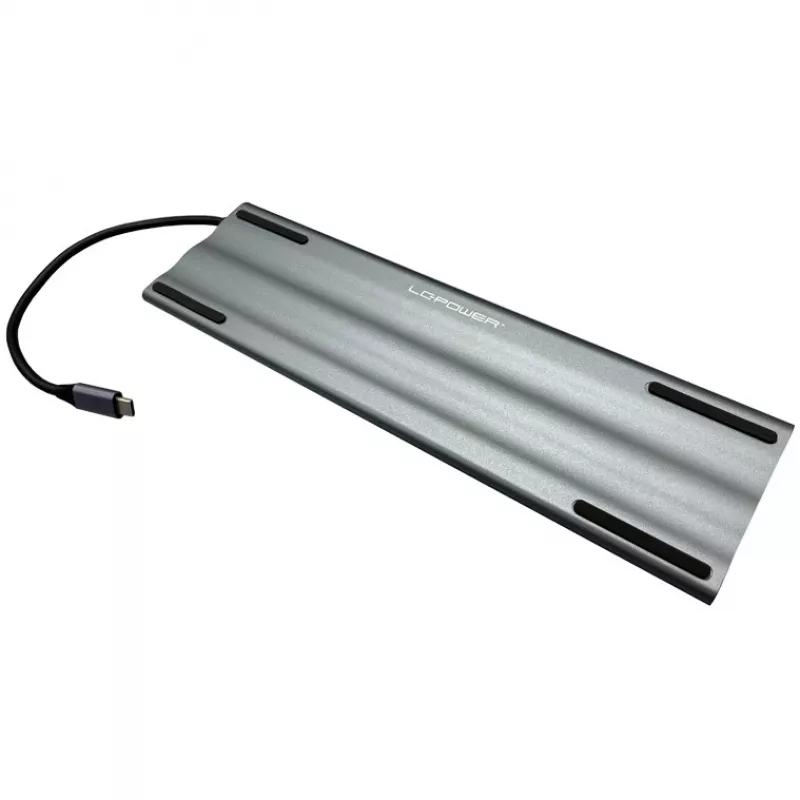 LC-Power LC-HUB-C-MULTI-8 USB-C naar 3xUSB-A/2xUSB-C/HDMI/VGA/MicroSD/SD/RJ45/audio