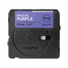 Etiketteerband Brother BTAG-F35 wit op paars 1,2 cm 4 m
