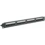Patchpanel - rackmontage - CAT 6a - UTP - RJ-45 X 24 - zwart - 48,3 cm (1 inch)