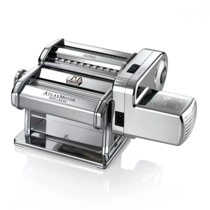 Atlas pastamachine met motor, zilver