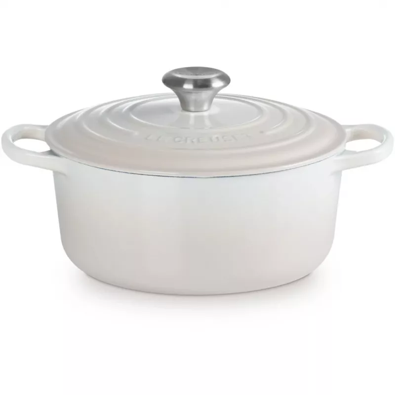 Le Creuset Signature braadpan rond 24 cm Meringue (21177247164430)