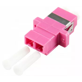 EFB-Elektronik koppeling LC duplex OM4 uit één stuk, heather paars, keramische huls, SC simplex
