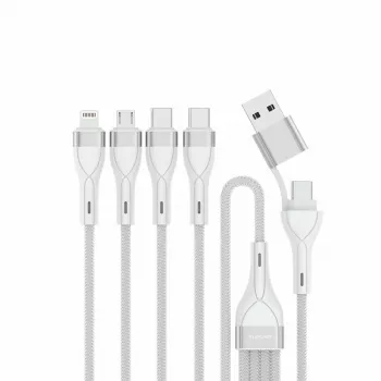 4smarts 541024 USB-kabel 1,2 m USB A/USB C USB C/Micro USB-A/Lightning wit (541024)