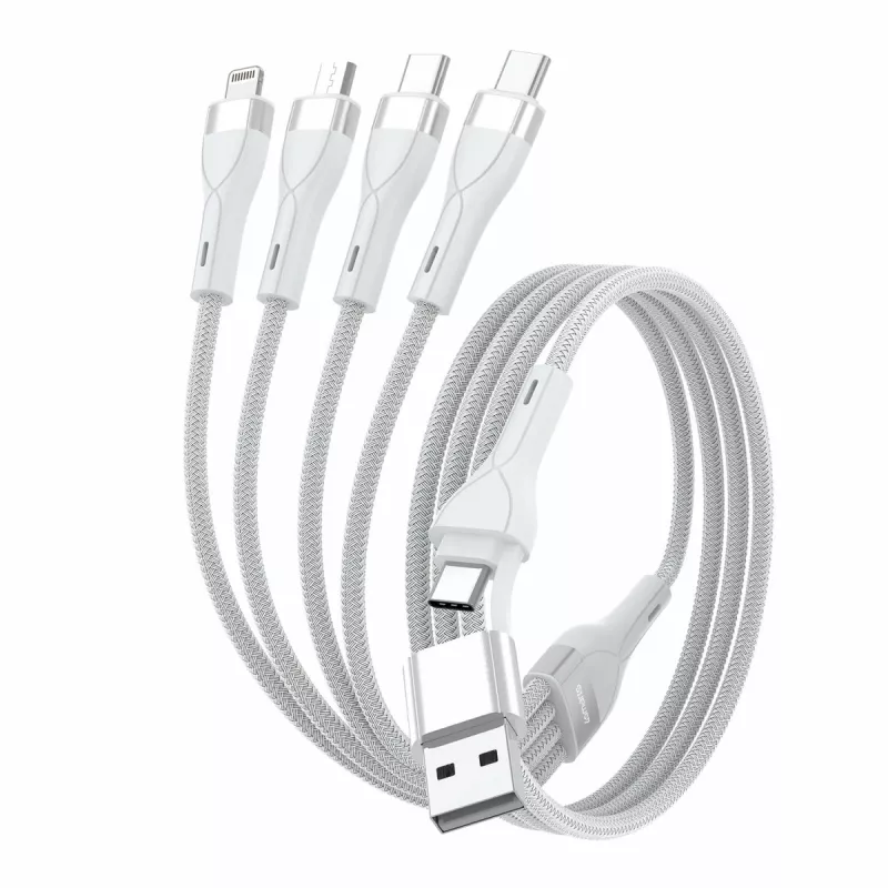 4smarts 541024 USB-kabel 1,2 m USB A/USB C USB C/Micro USB-A/Lightning wit (541024)