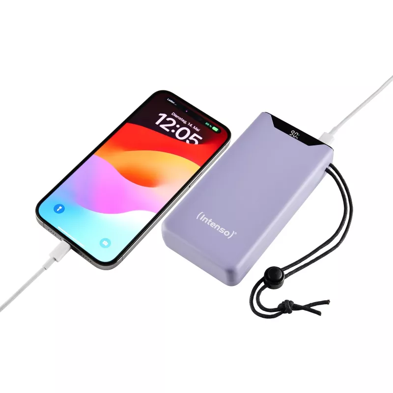Powerbank USB 20000MAH QC3.0/paars F20000 7332053 Intenso
