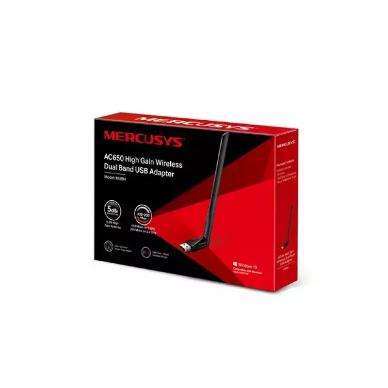 Mercusys AC650 High Gain draadloze dual-band USB-adapter