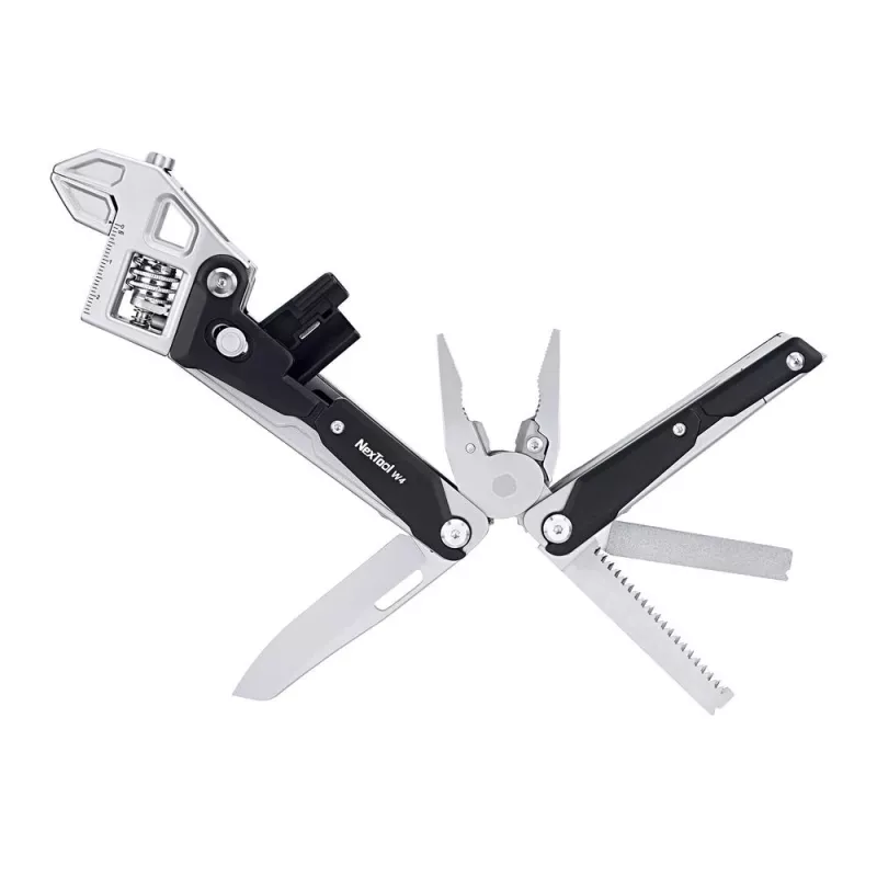 Multitool verstelbare schroefsleutel Nextool NE20362A - aluminium behuizing, 11 gereedschappen, 207 mm uitgeklapt, 153 mm ingeklapt, 313 g
