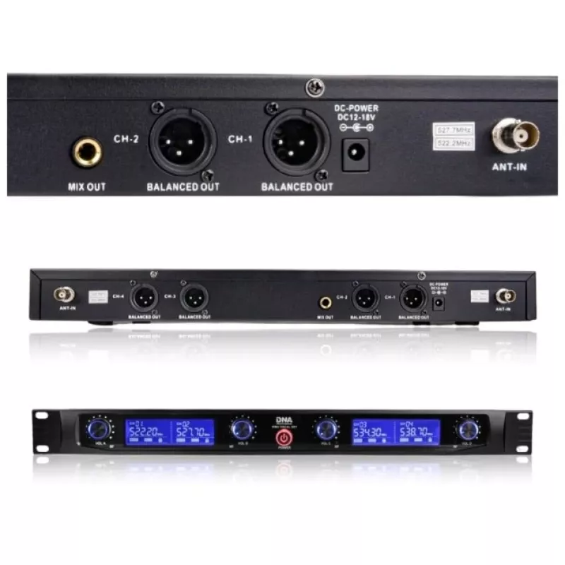 DNA WM4 Vocal Set - set (zendmicrofoon, 4x handzender, UHF-geluidssysteem)