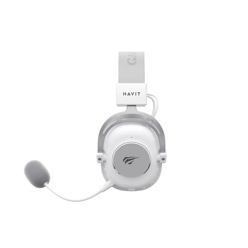 HAVIT H2002YG over-ear hoofdtelefoon — 2,4G draadloos, Bluetooth, bedraad, 20–20.000 Hz, 10 m bereik, 257 g (wit/grijs)