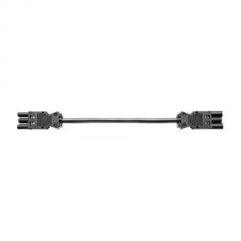 BACHMANN verlengsnoer GST18-3 stekker/koppeling zwart 0,5m