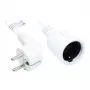 Verlengkabel randaarde stekker-stekker type E+F (CEE 7/7, haaks) naar contactdoos type F (CEE 7/3, recht), wit, 1,50 mm², 3 m, Good Connections® (P0102-W030)