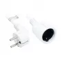 Verlengkabel randaarde stekker type E+F (CEE 7/7, haaks) naar randaarde contactdoos type F (CEE 7/3, recht), wit, 1,50 mm², 5 m, Good Connections® (P0102-W050)