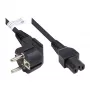 Netkabel randaarde stekker type E+F (CEE 7/7, haaks) naar C15 warmteapparaat contactdoos (recht), zwart, 1,00 mm², 3 m, Good Connections® (P0150-S030)