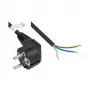 Netkabel contactstop type E+F (CEE 7/7, haaks) naar gestripte uiteinden, zwart, 1,00 mm², 3 m, Good Connections® (P0185-S030)