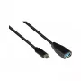 Good Connections 2811-OTG - 0,1 m - USB C - USB A - USB 3.2 Gen 1 (3.1 Gen 1) - 5000 Mbit/s - zwart