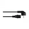 Netkabel contactstop type E+F (CEE 7/7, haaks) naar C13 (recht), zwart, 1,50 mm², 7,5 (P0130-S075)