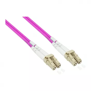 Alcasa LW-P820LC4 glasvezelkabel 20 m LC/UPC OM4 cappuccino - violet - wit (LW-P820LC4)
