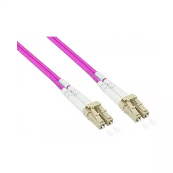 Patchkabel glasvezel duplex OM4 PANTSERKABEL (multimode, 50/125) LC/LC, LSZH, staalwapening en knaagdierbescherming (LW-P850LC4)