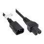 IEC-apparatuur hot-condition apparatuur-verbindingskabel C14 (recht) naar C15 (recht), zwart, 0,75 mm², 1 m, Good Connections® (P1450-S010)