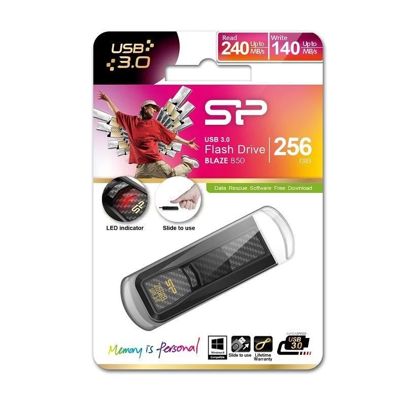 USB-flashdrive Silicon Power 256 GB USB Type-A 3.2 Gen 1 Blaze B50