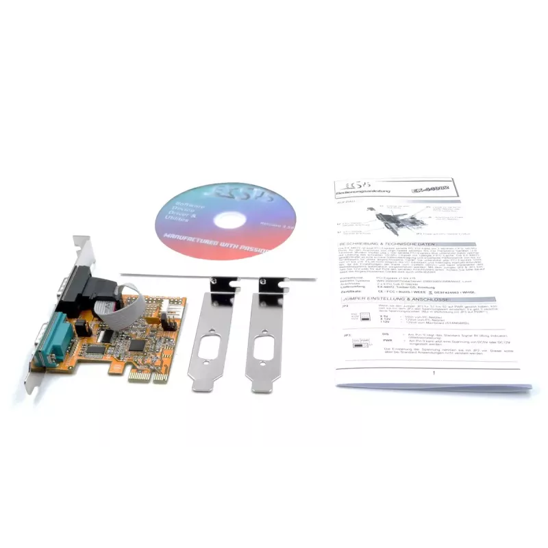 Interne RS-232-interfacekaart EXSYS EX-44082