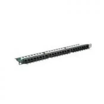 ROLINE 48,30cm (19)-keystone-moduledrager, 24P., onafgeschermd, zwart (26.11.0357)