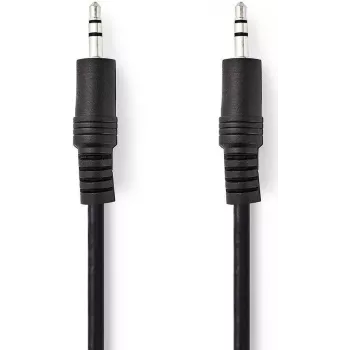 Nedis stereo-audiokabel | 3,5 mm stekker | 3,5 mm stekker – vernikkeld | 1,00 m | rond | zwart | doos