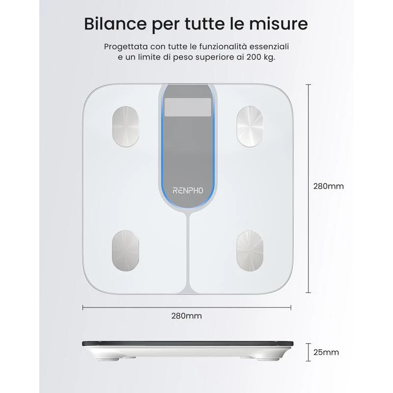 RENPHO Smart Body Scale Elis 1C A033 wit PEU-R-A033-W PEURA033W (PEU-R-A033-W)