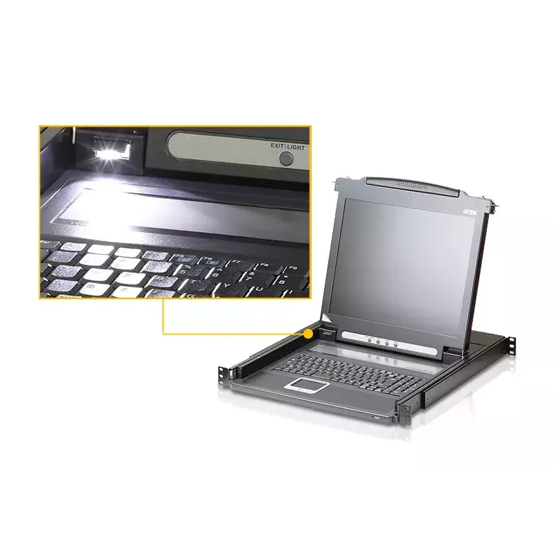 ATEN CL1000M KVM-switch rackmontage, zwart