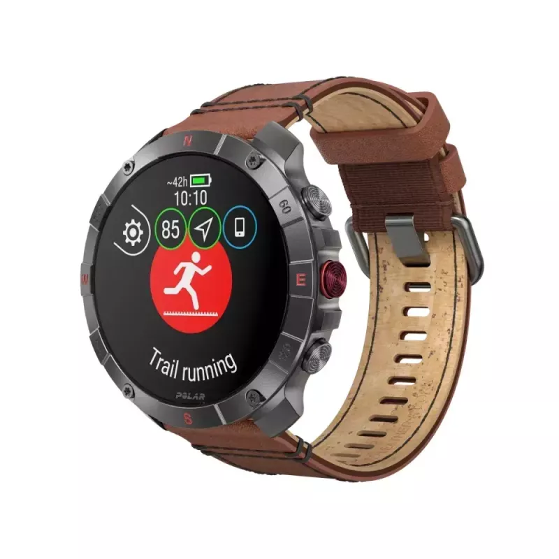 Polar Grit X2 Pro Titan outdoor-sporthorloge, M/L, leer herfstkleuren (900110288)