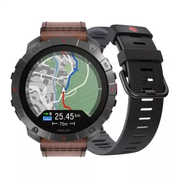 Polar Grit X2 Pro Titan outdoor-sporthorloge, M/L, leer herfstkleuren (900110288)