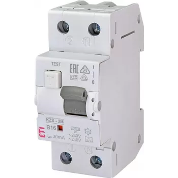Aardlekschakelaar B 16A 1P+N 2M 30MA A 10KA