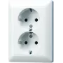 JUNG Schuko dubbel stopcontact AS5020UWW AS 500/A plus alpinweiß AS5020UWW (AS5020UWW)