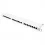 Patchpanel 48,30cm (19) Cat. 6, 24-poorts, 0,5 HE, STP afgeschermd, gereedschapsloos openen, reinweiß (RAL9010), Goo (GC-N0137)