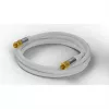 Goobay SAT-antennekabel (135-dB-type), 4-voudig afgeschermd, 2 m, wit – verguld, F-stekker > F-stekker (70600)