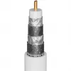 Goobay SAT-antennekabel (135-dB-type), 4-voudig afgeschermd, 2 m, wit – verguld, F-stekker > F-stekker (70600)