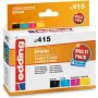 edding printercartridges EDD-415 zwart, cyaan, magenta, geel compatibel met EPSON T1295L, set