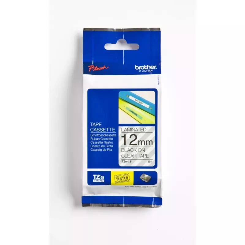 Etikettenlint Brother TZE-231 zwart op wit
