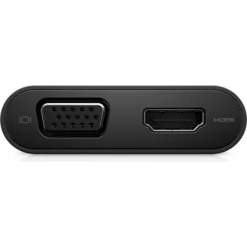 DELL USB-C - HDMI / VGA / Ethernet / USB 3.0 - zwart - bedraad - USB 3.2 Gen 1 (3.1 Gen 1) Type-C - 10,100,1000 Mbit/s - zwart - 1920 x 1080 Pixel - Dell (DA200)